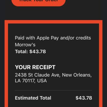 Morrow's - Total cost. - Cajun/Creole Near Me - New Orleans, Louisiana