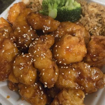 Sun China - Sesame Chicken & shrimp fried rice - Chinese Near Me - Detroit, Michigan