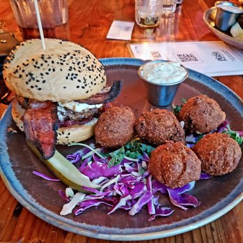 The Parish - The Parish burger with hush puppies - Gastropubs Near Me - Tucson, Arizona
