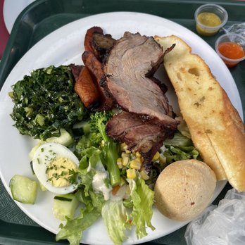Pampas Grill - Tri tip with greens and bread - Brazilian Near Me - Los Angeles, California Pampas Grill - Tri tip with greens and bread - Brazilian Near Me - Los Angeles, California