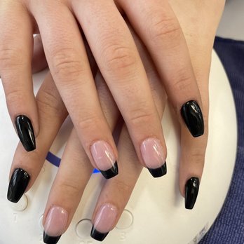 Glamorous Nail Bar - Partial French tip nail - Nail Salons Near Me - Needham, Massachusetts
