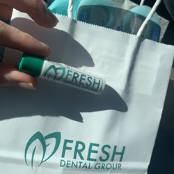 Fresh Dental Group - Great goody bag w usual toothbrush, floss, etc, but also chap stick and other fun items