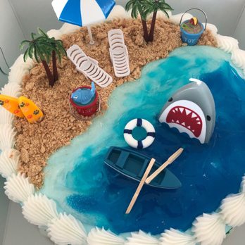 Baskin-Robbins - a beach scene with a shark and a boat - Ice Cream & Frozen Yogurt Near Me - Lake Jackson, Texas Baskin-Robbins - a beach scene with a shark and a boat - Ice Cream & Frozen Yogurt Near Me - Lake Jackson, Texas