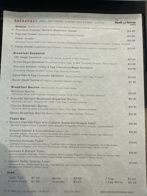 Menu photo 5 Basil & Cheese Cafe Los Angeles, CA Menu photo 5 Basil & Cheese Cafe Los Angeles, CA