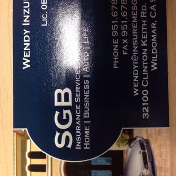 SGB Insurance Services - This is who helped me, Wendy, she's was very helpful, friendly, fun and has a great attitude. She knows what she's doing. - Home & Rental Insurance Near Me - Wildomar, California SGB Insurance Services - This is who helped me, Wendy, she's was very helpful, friendly, fun and has a great attitude. She knows what she's doing. - Home & Rental Insurance Near Me - Wildomar, California