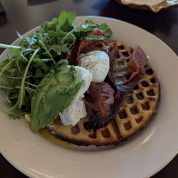 The Leaning Maple - Breakfast waffle, burnt around the edges, missing toppings with no warning - Coffee & Tea Near Me - Olympia, Washington The Leaning Maple - Breakfast waffle, burnt around the edges, missing toppings with no warning - Coffee & Tea Near Me - Olympia, Washington