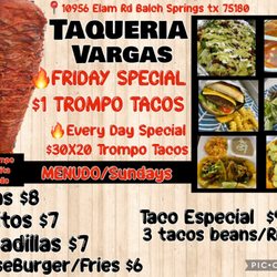 Taqueria Vargas - Menu