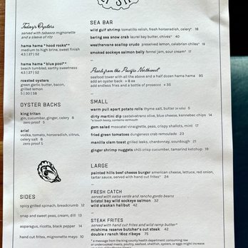 Half Shell - Dinner menu - May 2024 - Bars Near Me - Seattle, Washington Half Shell - Dinner menu - May 2024 - Bars Near Me - Seattle, Washington