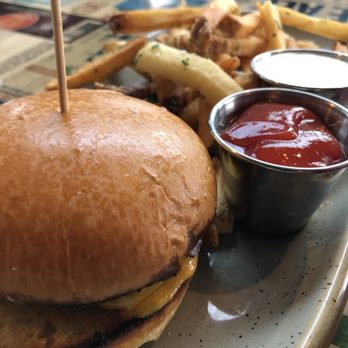Draft - Kids burger with fries and side of ranch - American Near Me - San Diego, California