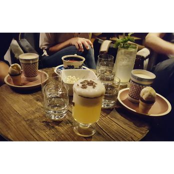 Bryk Bar - Pina coladas, a hibiscus margarita in a teacup, and the Kama Sutra with a hangover (topped with a white chocolate horseradish cloud) - Cocktail Bars Near Me - Berlin, BE Bryk Bar - Pina coladas, a hibiscus margarita in a teacup, and the Kama Sutra with a hangover (topped with a white chocolate horseradish cloud) - Cocktail Bars Near Me - Berlin, BE