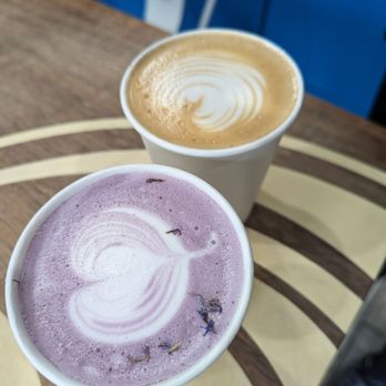 1 Oz Coffee - Ube latte and honey cinnamon latte - Coffee & Tea Near Me - Mountain View, California
