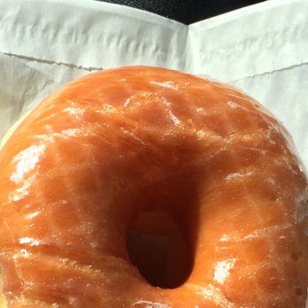 Christy's Donuts - a glazed donut on a napkin - Donuts Near Me - Pomona, California