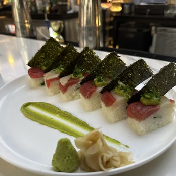 Goma - Red & White Tuna Oshi Sushi - Sushi Bars Near Me - Cleveland, Ohio Goma - Red & White Tuna Oshi Sushi - Sushi Bars Near Me - Cleveland, Ohio