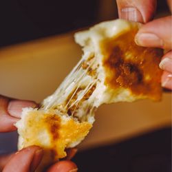 Pan-Fried buns with cheese