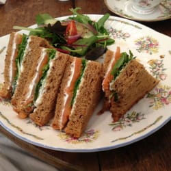 White Rabbit Tea House - Salmon and cream cheese sandwiches.
