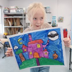 Art One Academy - Richmond Hill - Art Combo 1 Haunted House Painting for Halloween