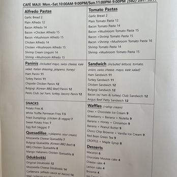 Cafe Maji - Updated Menu - Coffee & Tea Near Me - Artesia, California