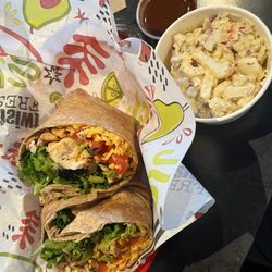 Twisted Fresh - Chicken cashew avacado wrap, potato salad, smoky chipotle sauce