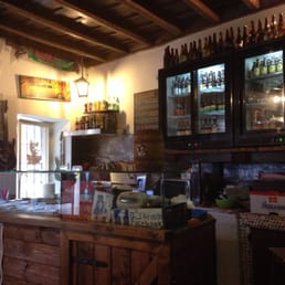 The counter and beer fridge. The counter and beer fridge.