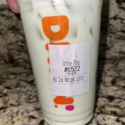 Murky Watery Iced Matcha Latte.. not good.