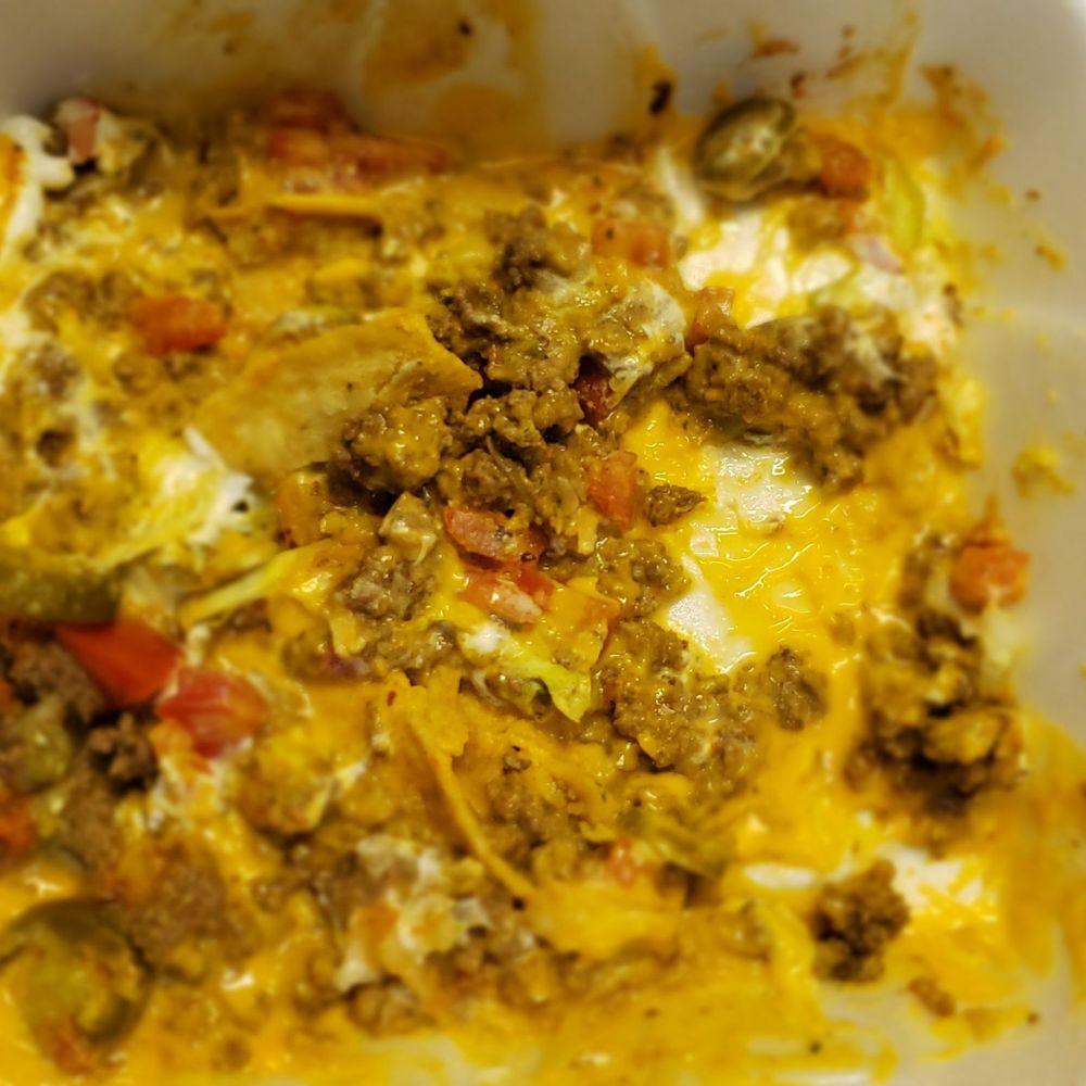 El Taco Feliz - Just to show that they don't skimp on the toppings, most all the chips are gone and just a pile of toppings at the bottom. - Mexican Near Me - Butler, Wisconsin El Taco Feliz - Just to show that they don't skimp on the toppings, most all the chips are gone and just a pile of toppings at the bottom. - Mexican Near Me - Butler, Wisconsin