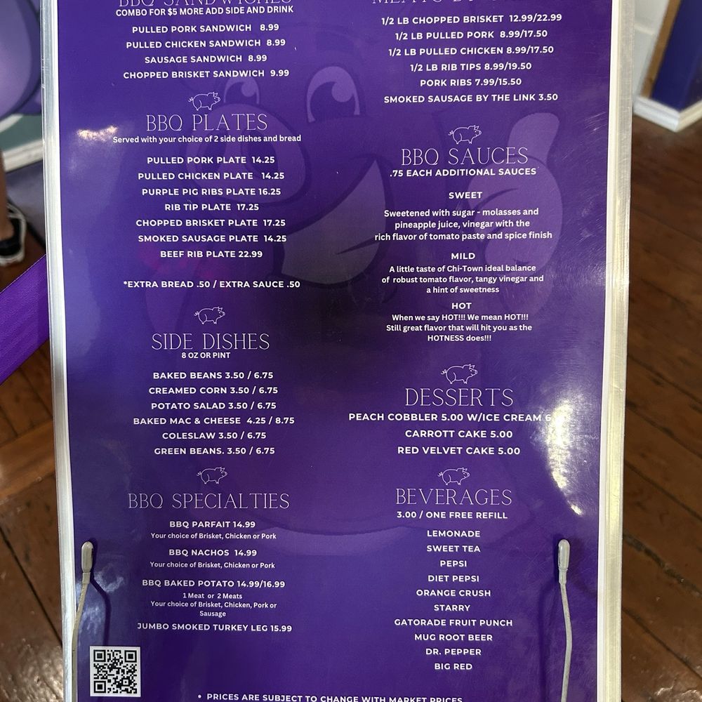 The Purple Pig BBQ - Menu - Barbeque Near Me - Schertz, Texas The Purple Pig BBQ - Menu - Barbeque Near Me - Schertz, Texas