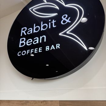 Rabbit & Bean Coffee Bar - Inside sign - Coffee & Tea Near Me - La Habra, California Rabbit & Bean Coffee Bar - Inside sign - Coffee & Tea Near Me - La Habra, California
