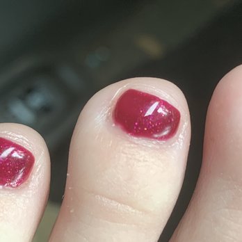 Crystal Nail Spa - Uneven painting - Nail Salons Near Me - Saint Petersburg, Florida