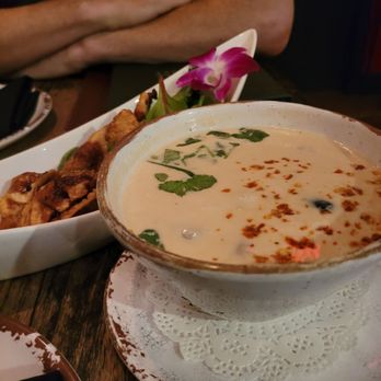 Thai District - Tom Kha and pot stickers - Thai Near Me - Long Beach, California