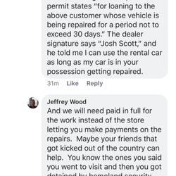 Wood Chevrolet - I do have harassing messages from the owner.