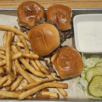 BJ's Restaurant & Brewhouse - Burger slides and fries from the shareable appetizer menu - New American Near Me - Vacaville, California BJ's Restaurant & Brewhouse - Burger slides and fries from the shareable appetizer menu - New American Near Me - Vacaville, California