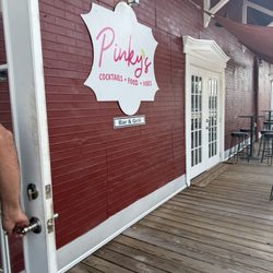 Pinky's Bar - Sign outside bar and grill