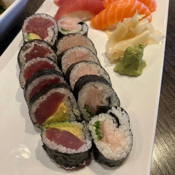 Sushiholic Arcadia - Yellowtail roll ($7), tuna roll ($7), salmon nigiri and tuna nigiri. The nigiri are on happy hour. - Sushi Bars Near Me - Phoenix, Arizona