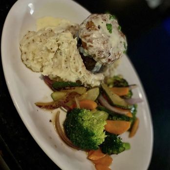 Black Sheep Bistro - Smoked tenderloin topped with a crab cake- garlic cream sauce, garlic mash, and veggies! - Steakhouses Near Me - Corpus Christi, Texas Black Sheep Bistro - Smoked tenderloin topped with a crab cake- garlic cream sauce, garlic mash, and veggies! - Steakhouses Near Me - Corpus Christi, Texas