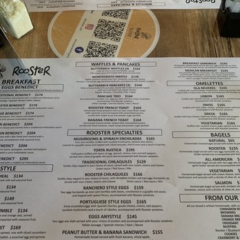 Rooster Café - Menu - Breakfast & Brunch Near Me - Isla Mujeres, ROO
