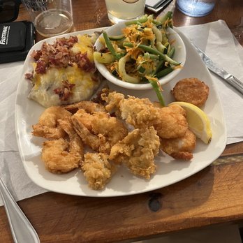 Miller's Waterfront Restaurant - Trio of seafood - Seafood Near Me - Nags Head, North Carolina