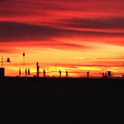 Newport Elementary School - Sunset on the playground