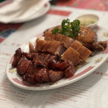 Chinatown BBQ - Three meat platter- BBQ pork, deep fried pork belly and soy sauce chicken. - Barbeque Near Me - Vancouver, British Columbia Chinatown BBQ - Three meat platter- BBQ pork, deep fried pork belly and soy sauce chicken. - Barbeque Near Me - Vancouver, British Columbia
