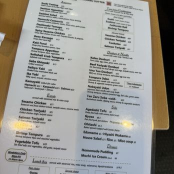 Sanraku - Menu - Japanese Near Me - San Francisco, California