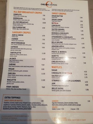 Menu photo 3 Chelsea Creperie London, XGL