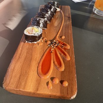 Uchi Denver - Yellowtail roll.  Sauces were essential - Japanese Near Me - Denver, Colorado