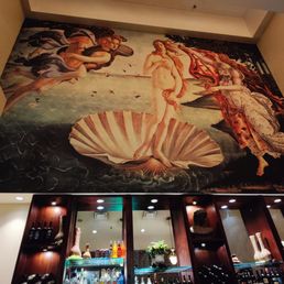 Gorgeous mural above the Bar