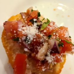 Bistro 46 - Complimentary white bean and tomato crostini