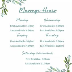 Wolfe Family Chiropractic - Updated massage therapy hours!