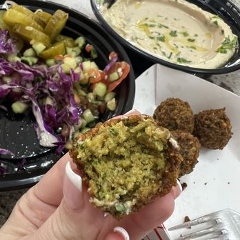 Falafel Tanami - Inside Falafel Plate - Falafel Near Me - New York, New York Falafel Tanami - Inside Falafel Plate - Falafel Near Me - New York, New York