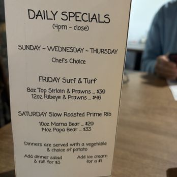 Alice's Country House - Daily specials - American Near Me - Tillamook, Oregon Alice's Country House - Daily specials - American Near Me - Tillamook, Oregon