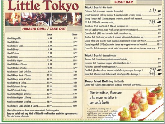 Menu photo 8 Little Tokyo Knoxville, TN