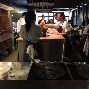 Roister - Kitchen view from the chefs table for two - New American Near Me - Chicago, Illinois Roister - Kitchen view from the chefs table for two - New American Near Me - Chicago, Illinois