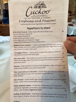 Cuckoo Trattoria and Pizzeria by null