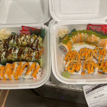 Sushi 4 U - Caterpillar Roll, Spicy California Roll, Spicy Crab Roll, and Shrimp Mania Roll - Sushi Bars Near Me - Morton Grove, Illinois